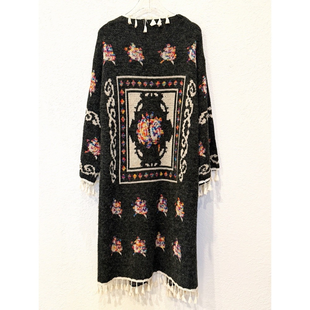 Selfie Couture Long Knit Cardigan XS/S Boho Tassel Festival Coastal Cowgirl